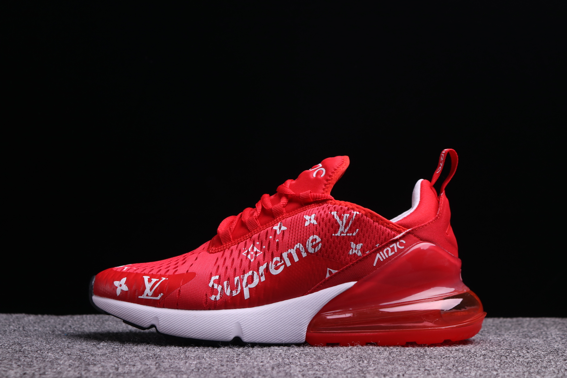 Supreme x Nike Air Max 270 Red LV White Shoes - Click Image to Close